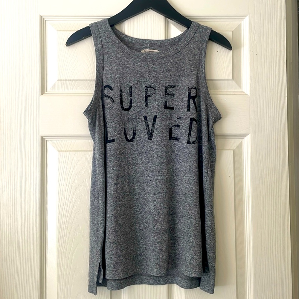 Current Elliott Muscle Tank size 2, with graphic